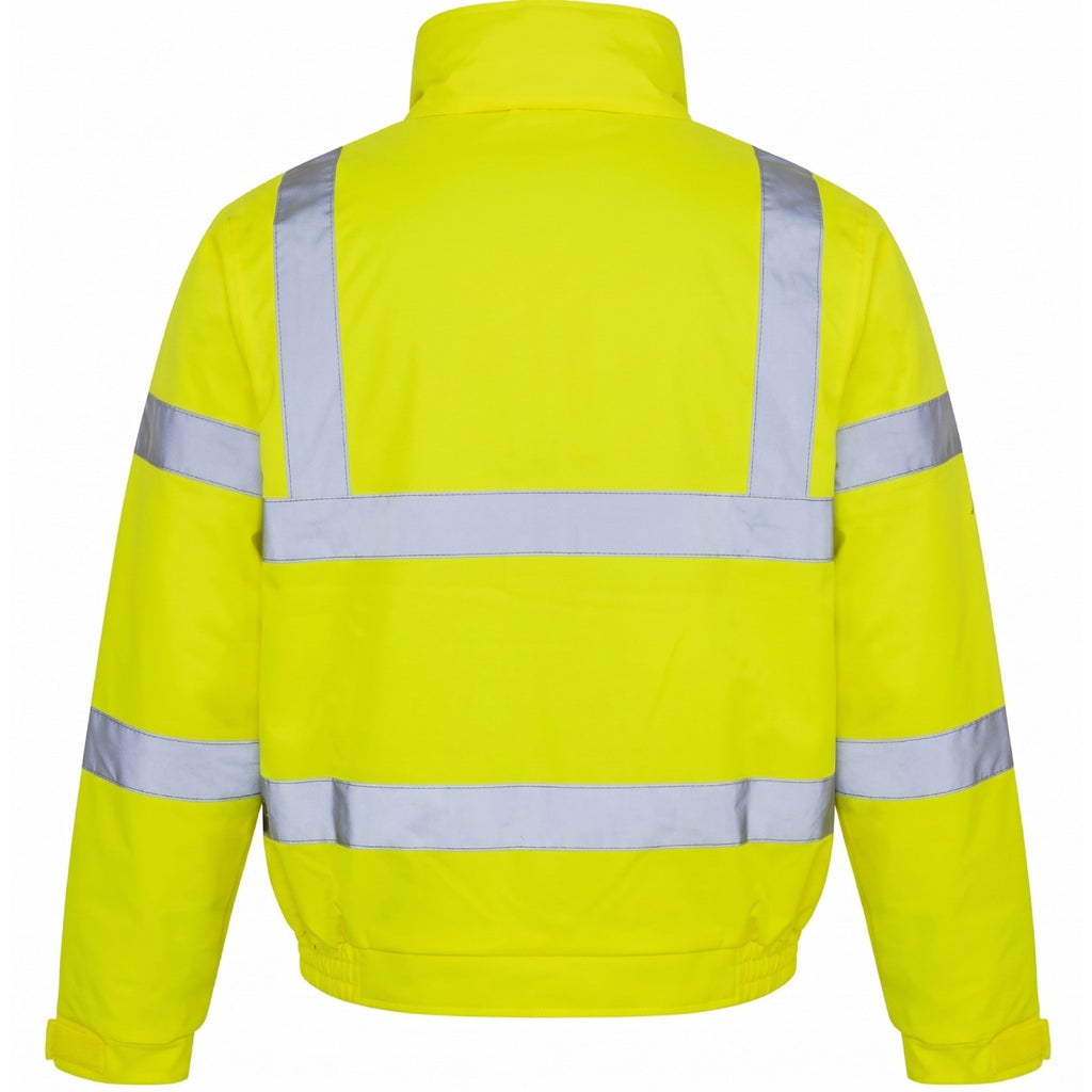 Supertouch 36842 Hi Vis Bomber Jacket, Medium, Yellow