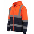 Men's Hi Vis Two Tone Hoodies Safety Fleece Sweatshirt Work Tops GO/RT Compliant Jumpers